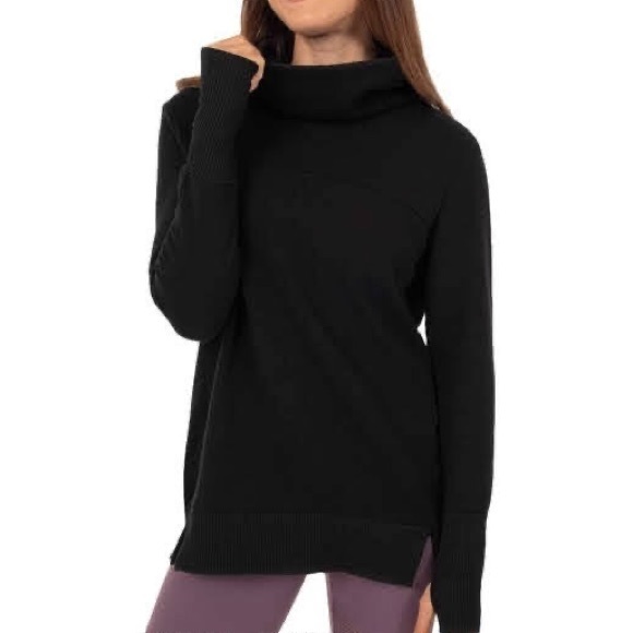3/$30 Active Fleece Cowlneck Sweatshirt, Black - Picture 1 of 8
